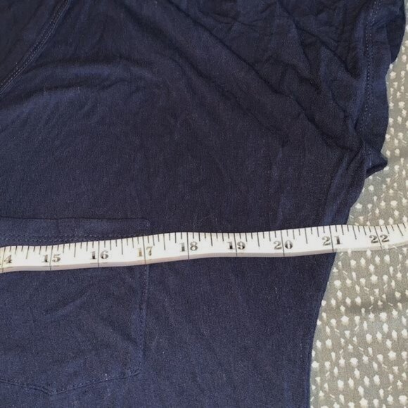 Honeydew Womens V-Neck Short Sleeve T-Shirt Navy Blue Size L - Picture 10 of 10